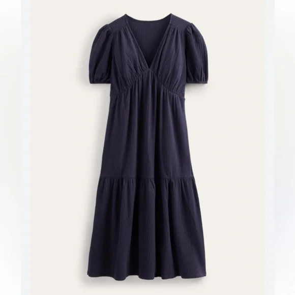 knee length dresses for ladies Tie Neck Midi Dress-Black and Silver Clip